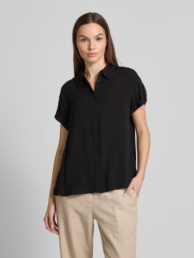 Tom Tailor Relaxed fit overhemdblouse van pure viscose Zwart - 4