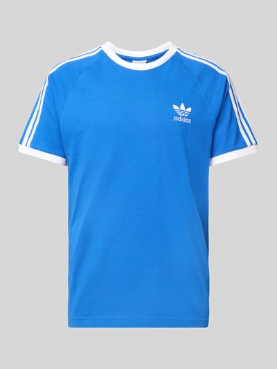 adidas Originals T-shirt met labelstitching, model '3-STRIPES' Blauw - 2