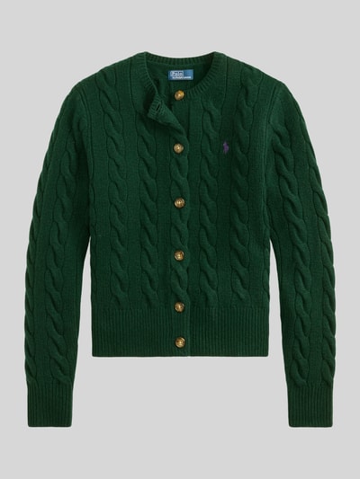 Polo Ralph Lauren Regular Fit Strickjacke aus Wolle mit Kaschmir-Anteil Gruen 2