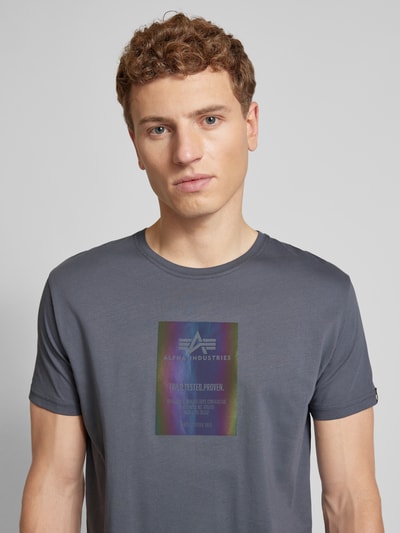 Alpha Industries T-Shirt mit Rundhalsausschnitt Anthrazit 3