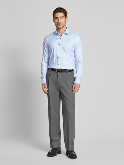 Eterna Slim fit zakelijk overhemd met kentkraag Marineblauw - 1