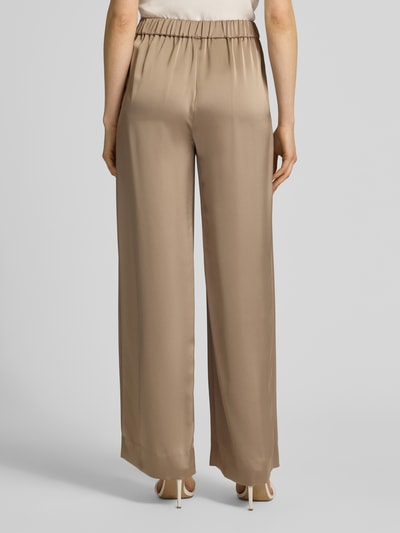HUGO Relaxed Fit Wide Leg Hose mit elastischem Bund Modell 'HASELI' Beige 5