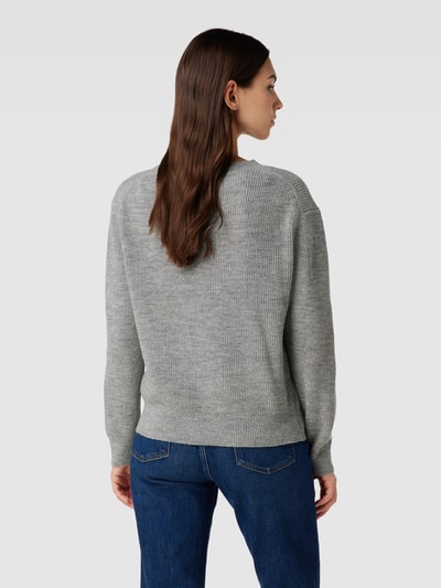 comma Casual Identity Gebreide pullover met ronde hals Lichtgrijs - 5