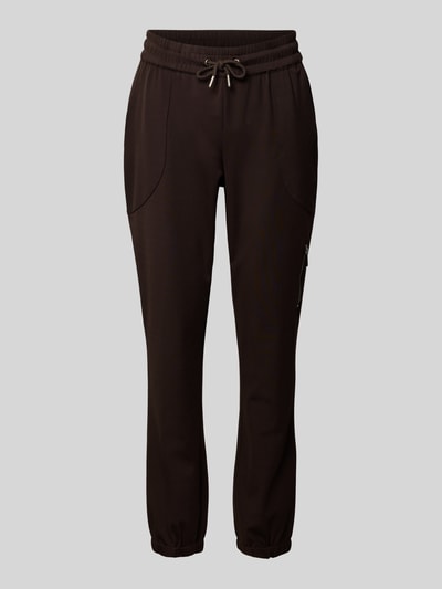 monari Jogger Pants mit Reißverschlusstasche Modell 'Jill' Dunkelbraun 1