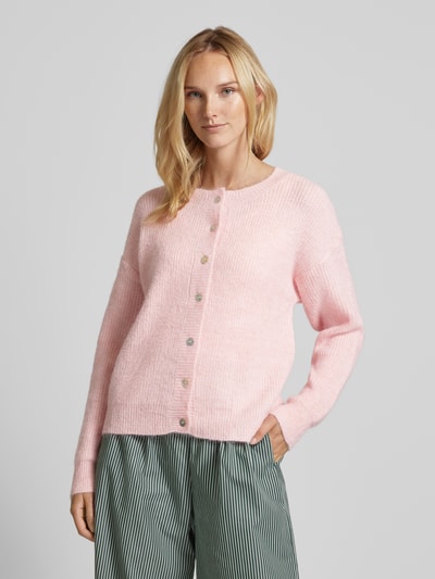 VILLA SOPHIE Cardigan met ronde hals, model 'NAOMI' Roze - 4