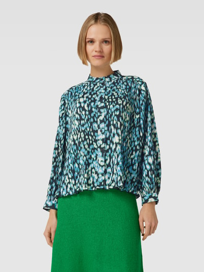 JAKE*S STUDIO WOMAN Bluse mit Allover-Muster Hellblau 4