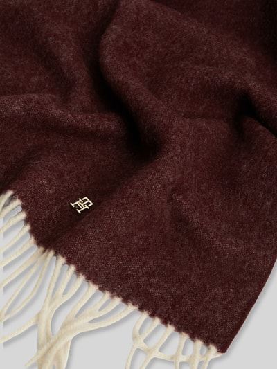 Tommy Hilfiger Schal aus reiner Wolle Modell 'ELEVATED CHIC' Bordeaux 3
