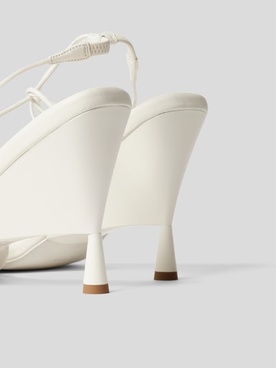 Gia Borghini Sandaletten mit Trichterabsatz Weiss 3