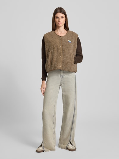 American Vintage Regular fit gilet met logopatch, model 'Hoktown' Kit gemêleerd - 1