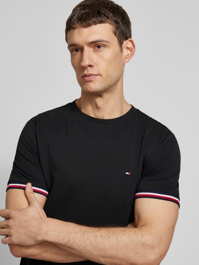 Tommy Hilfiger T-Shirt mit Label-Stitching Black 3