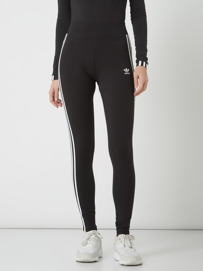 adidas Originals Legginsy z paskiem z logo  Czarny 4