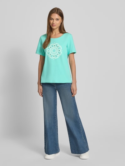 s.Oliver RED LABEL T-shirt o kroju regular fit z mieszanki bawełny Jasnoniebieski 1