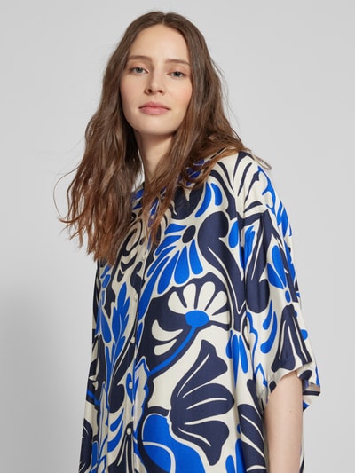 Milano Italy Bluse mit Allover-Print Blau 3