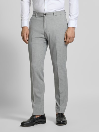 s.Oliver BLACK LABEL Regular Fit Anzughose mit Strukturmuster Hellgrau 4