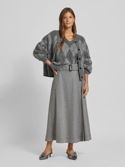 Gestuz Strickjacke mit Knopfleiste Anthrazit 1