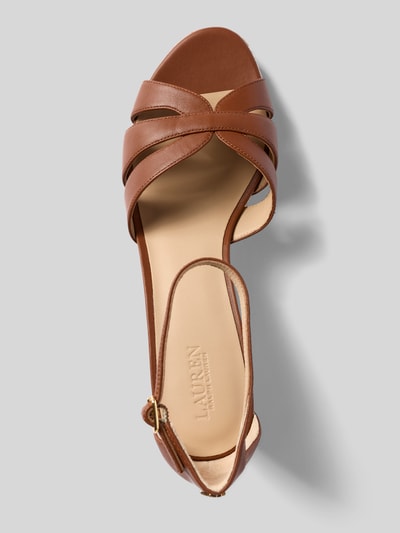 Lauren Ralph Lauren Wedges aus echtem Rindsleder Modell 'NELLIE' Cognac 3