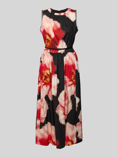 DKNY Sukienka midi z paskiem Czarny 2