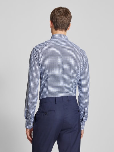 HUGO Slim fit zakelijk overhemd met kentkraag, model 'Kenno' Marineblauw - 5