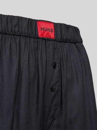 HUGO Pyjama-Shorts aus Viskose mit Label-Detail Modell 'JADE' Black 2