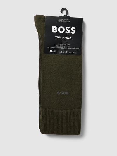 BOSS Socken mit Label-Print im 2er-Pack Oliv 3