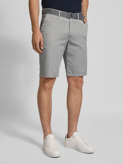 Christian Berg Men Bermudy z wpuszczanymi kieszeniami w stylu francuskim Średnioszary 4