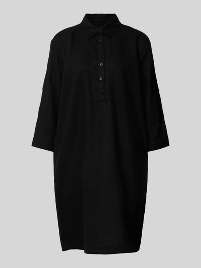 FREE/QUENT Knielanges Hemdblusenkleid aus Viskose Modell 'Laluna' Black 2