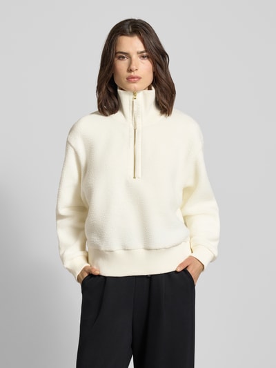 VARLEY Fleecepullover mit Stehkragen und Reißverschluss Modell 'roselle' Offwhite 4