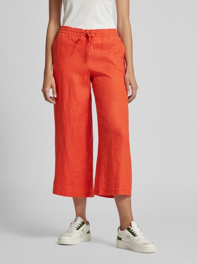 Vero Moda Broek van veen mix van viscose en linnen met wijde pijpen en elastische band in
