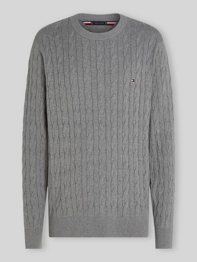 Tommy Hilfiger regular fit pullover van puur katoen Lichtgrijs - 2