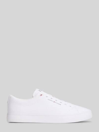 Tommy Hilfiger Sneaker aus reiner Baumwolle mit Logo-Stitching Weiss 1