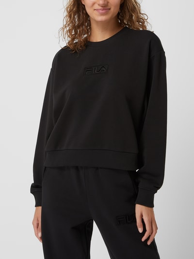 FILA Sweatshirt van katoenmix, model 'Bansko' Zwart - 4