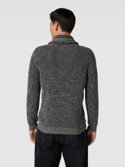 RAGMAN Gebreide pullover met all-over motief Antraciet - 5