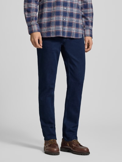 Christian Berg Men Jeans van soft denim met 9% kasjmieraandeel Donkerblauw - 4