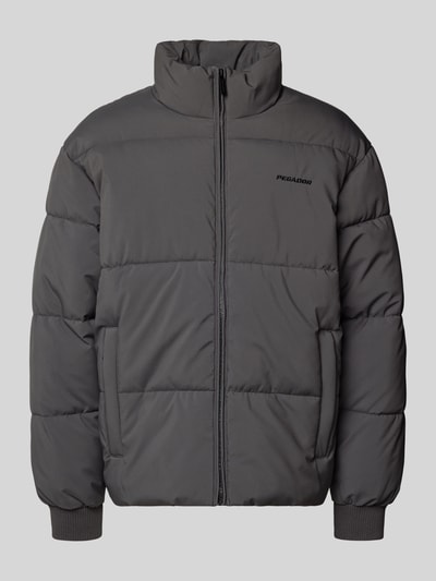 Pegador Kurtka pikowana o kroju regular fit z wyhaftowanym logo model ‘Solin’ Ciemnoszary 2