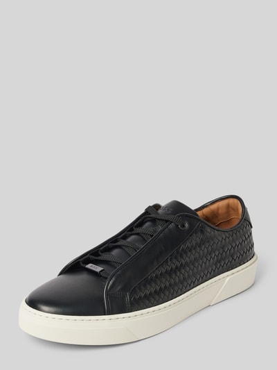 BOSS Ledersneaker in Flecht-Optik Modell 'Gary_Tenn' Black 1