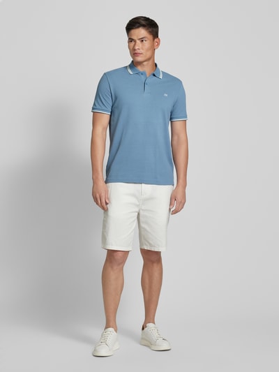 SELECTED HOMME Poloshirt mit kurzer Knopfleiste Modell 'DANTE' Jeansblau 1