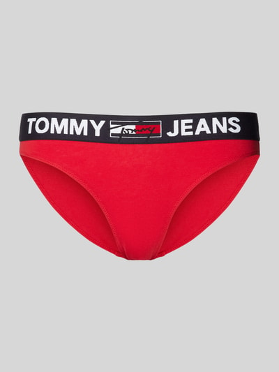 TOMMY HILFIGER Slipy z elastycznym pasem z logo Czerwony 1