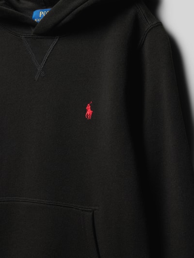 Polo Ralph Lauren Teens Hoodie met logostitching Zwart - 2