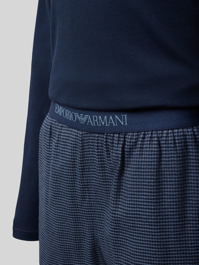 Emporio Armani Pyjama mit Label-Detail Marine 2