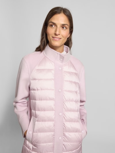 Marc Cain Knielange gewatteerde lange jas van Escorial-wolmix Lichtroze - 3