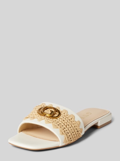 Guess Slides mit Label-Detail Modell 'TAMARRA' Offwhite 1