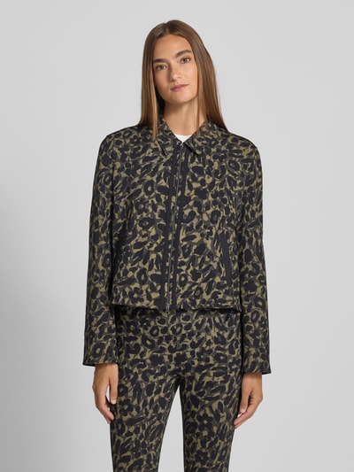 Marc Cain Regular Fit Blazer mit Reißverschluss Khaki 4