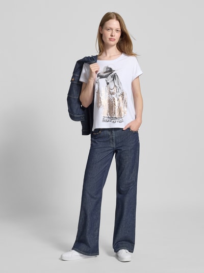 Betty Barclay Regular fit T-shirt met motiefprint, model 'Juli' Wit - 1