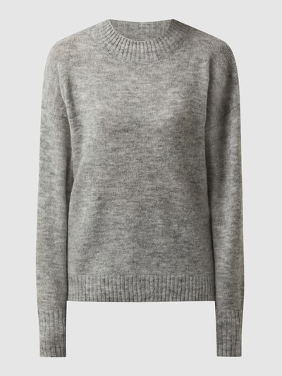 Amara Ls Rib Pullover 200318 Grey Melange