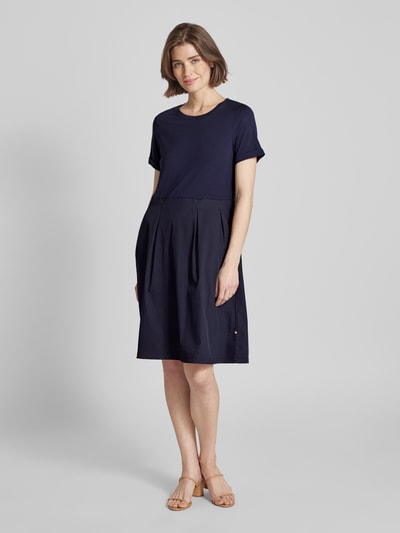 ROBE LÉGÈRE Knielange jurk in laagjeslook Marineblauw - 1