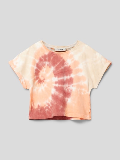 Garcia T-shirt met all-over print Abrikoos - 1