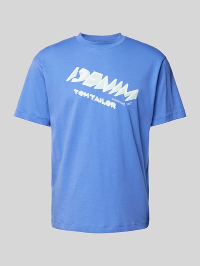 Tom Tailor Denim Relaxed Fit T-Shirt mit Label-Print Blau 2