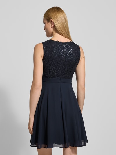 Jake*s Cocktail Cocktailkleid mit Rundhalsausschnitt Marine Melange 5
