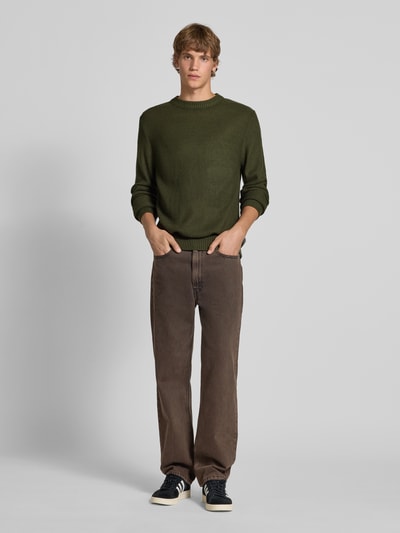 Jack & Jones Strickpullover mit Rundhalsausschnitt Modell 'ROY' Dunkelgruen 1