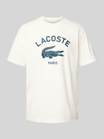 Lacoste Regular Fit T-Shirt aus reiner Baumwolle Offwhite 2